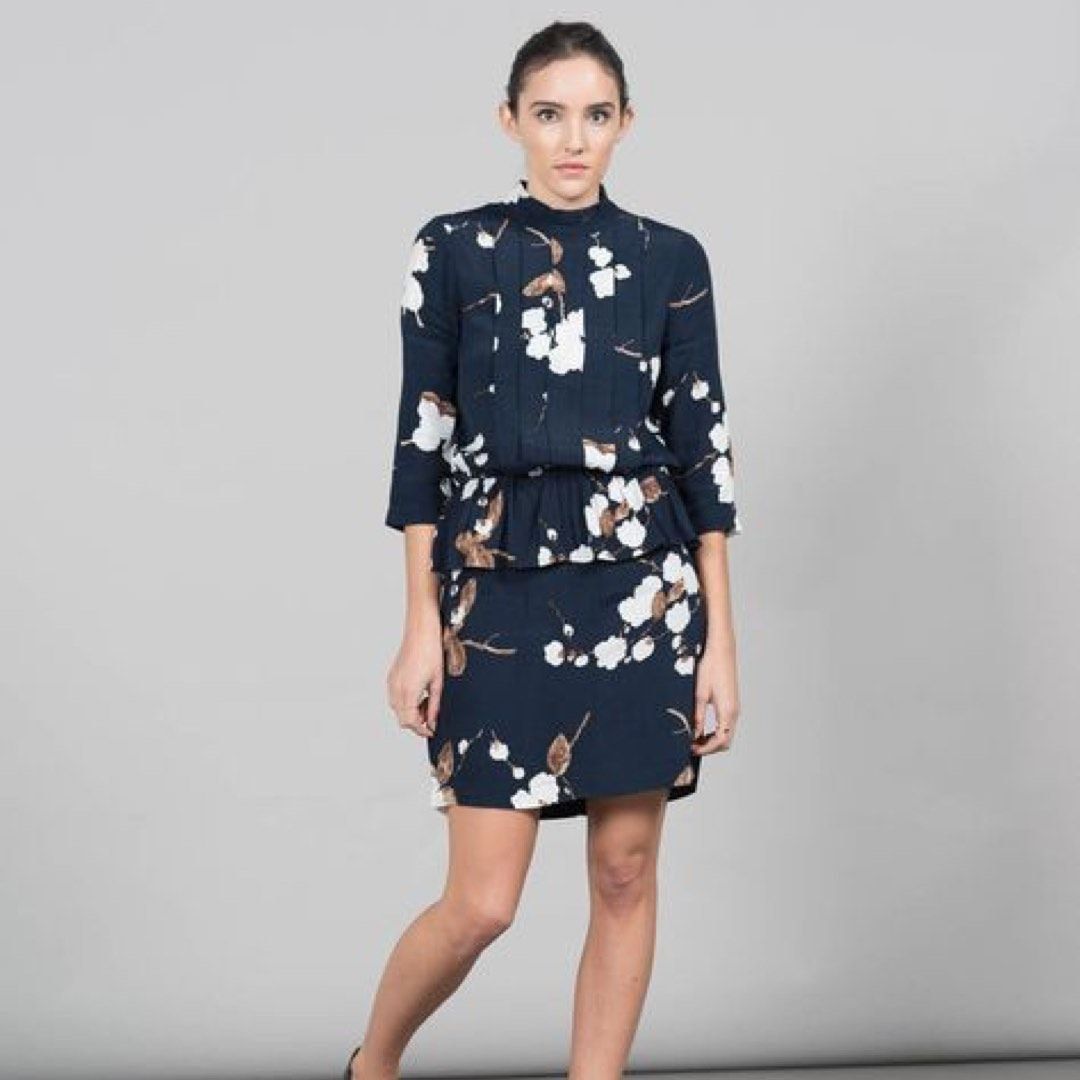 Ganni ryder crepe dress deals