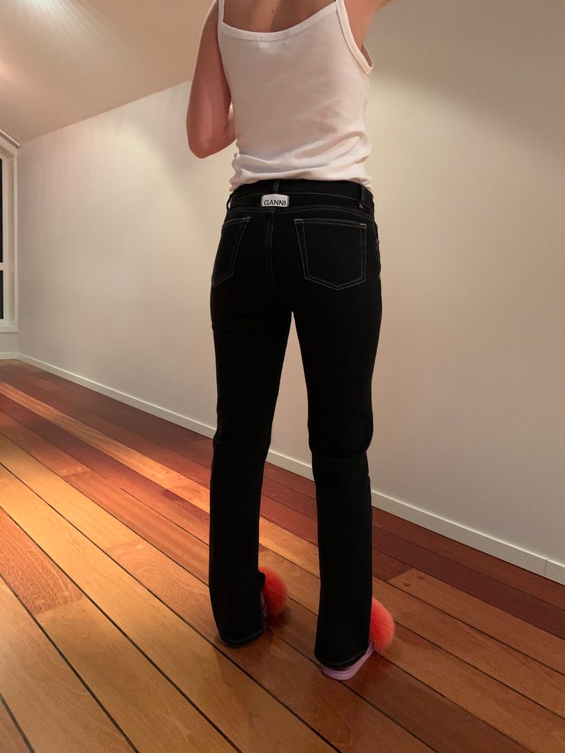 ganni jeans split