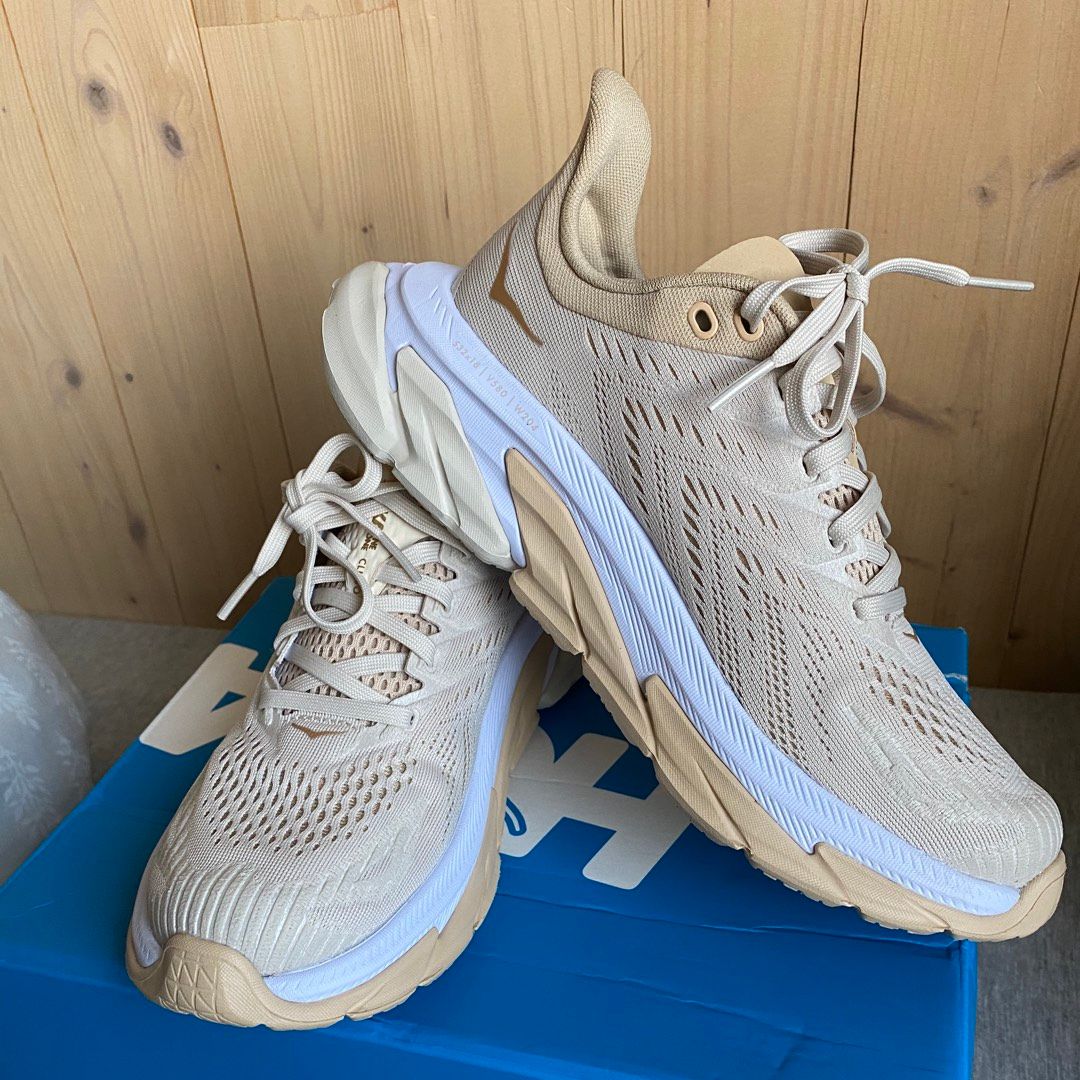 hoka clifton edge dame beige - Main Image