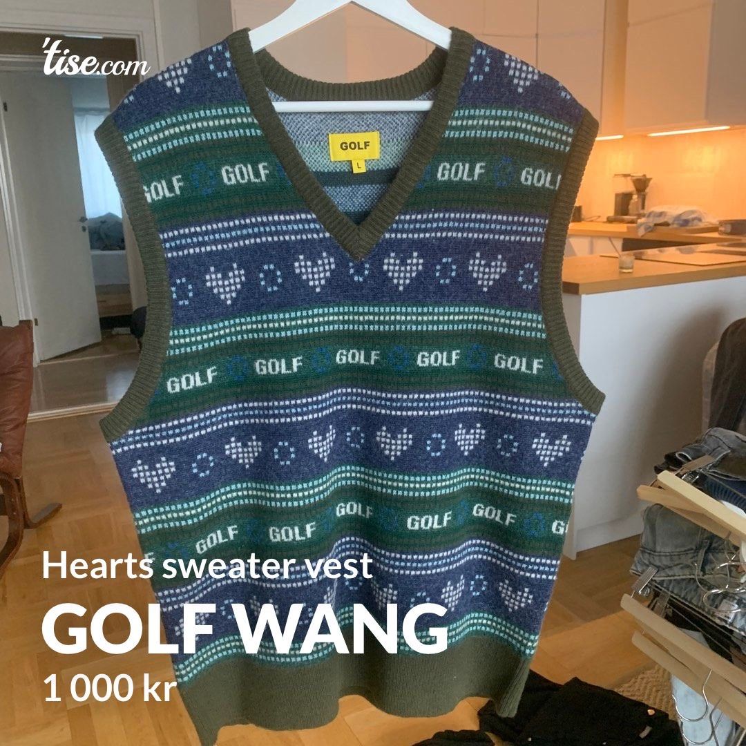 HEARTS SWEATER VEST by GOLF WANG | loneoakpoint.com