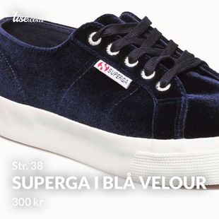 Superga svart velour sales