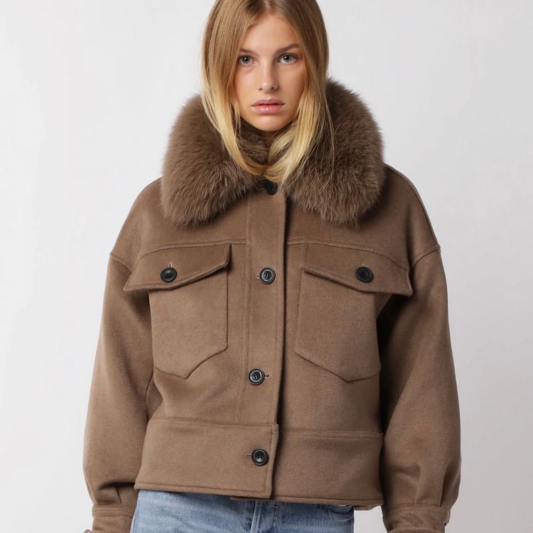 Meotine jacket brown tise