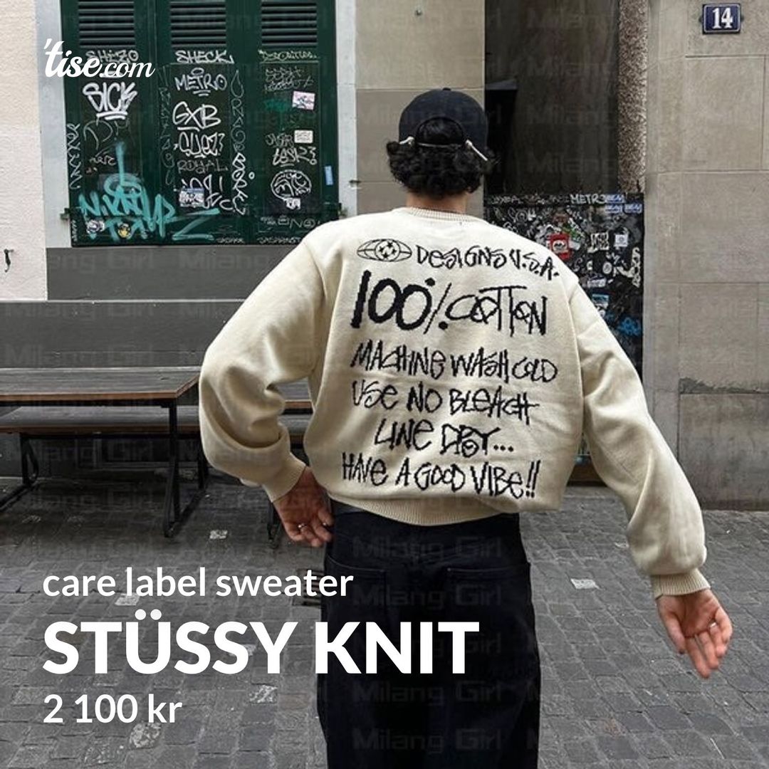 最安値挑戦 Stussy CARE LABEL SWEATER LBLACK asakusa.sub.jp