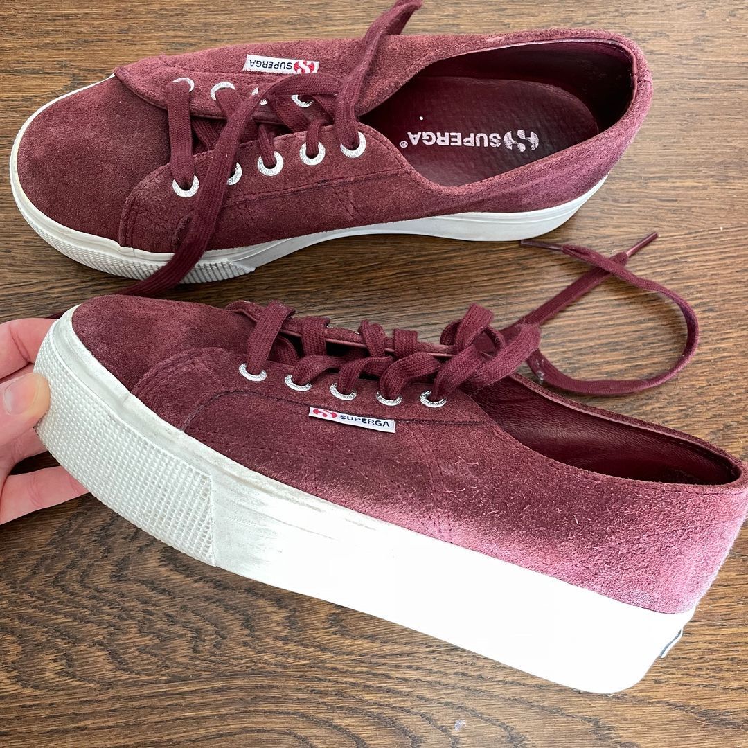 burgundy superga