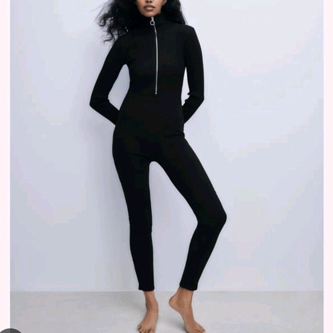 Ribbed jumpsuit hot sale zara