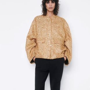 Zara gold bomber Tise