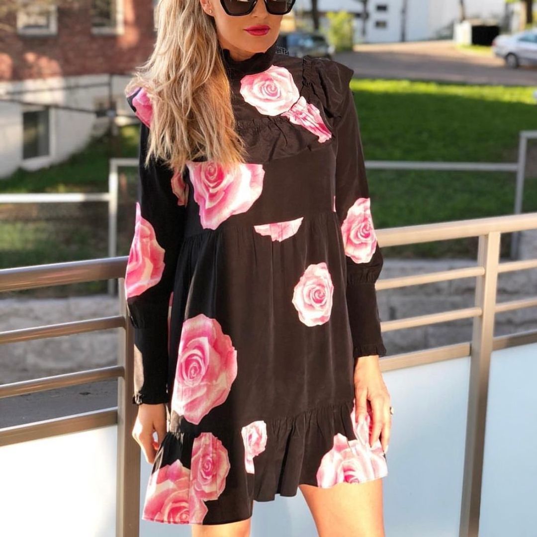 Ganni fayette silk dress sales