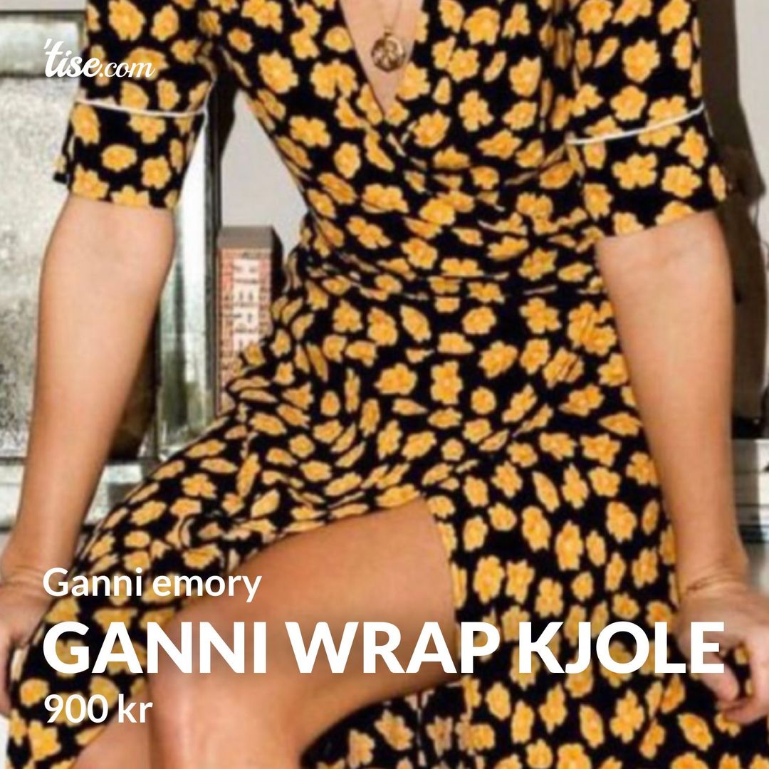 Ganni emory cheap crepe wrap dress