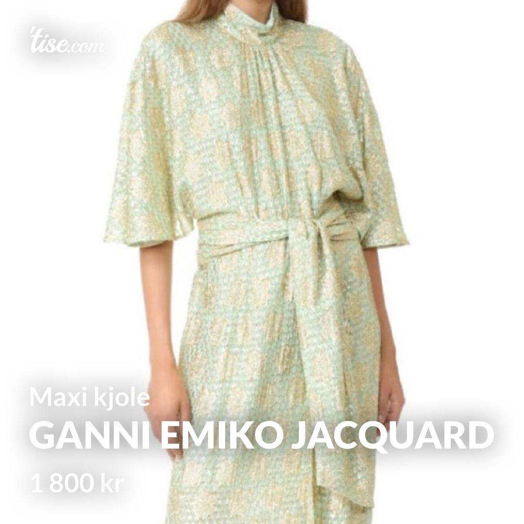 Ganni emiko 2025 jacquard dress