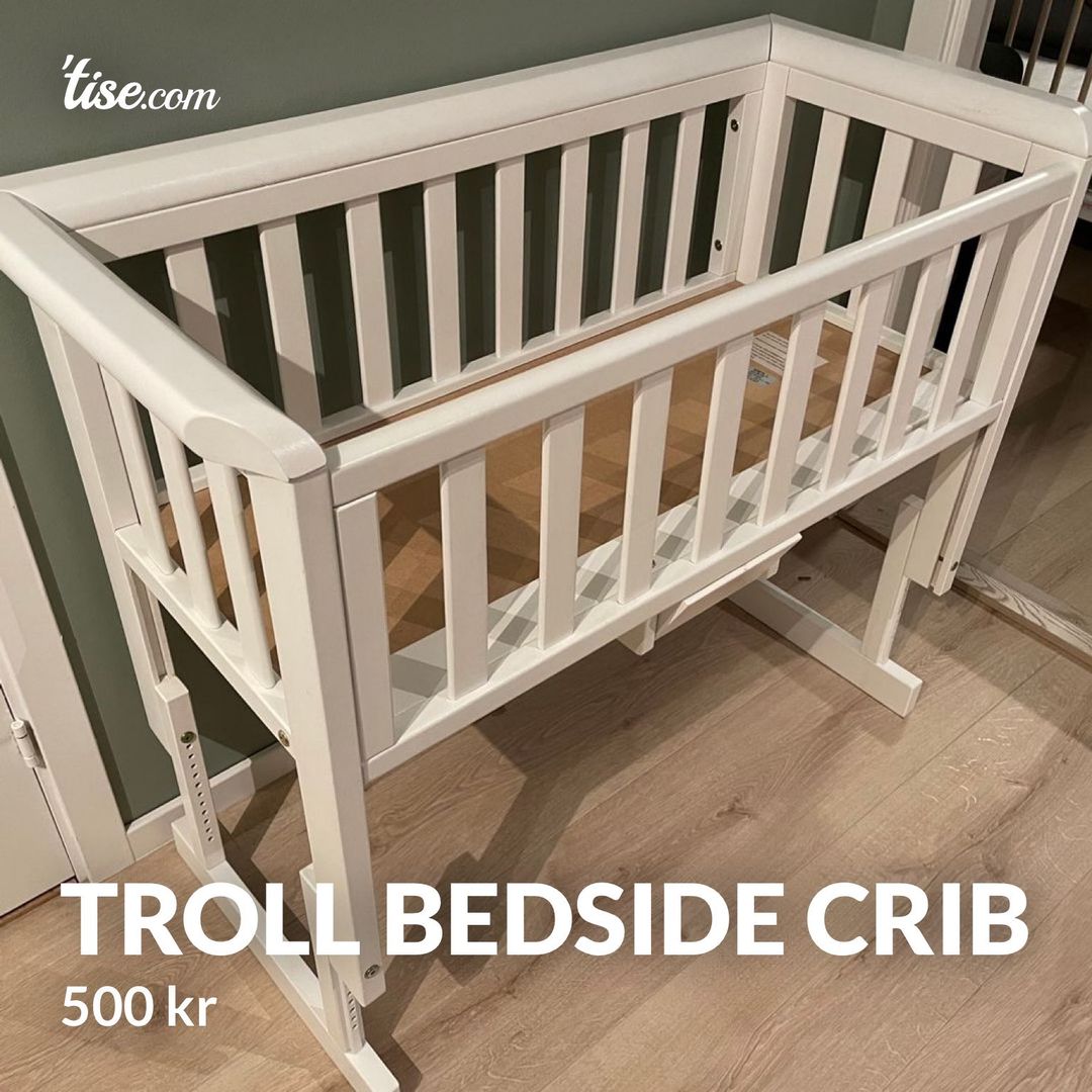 Troll bedside hot sale crib