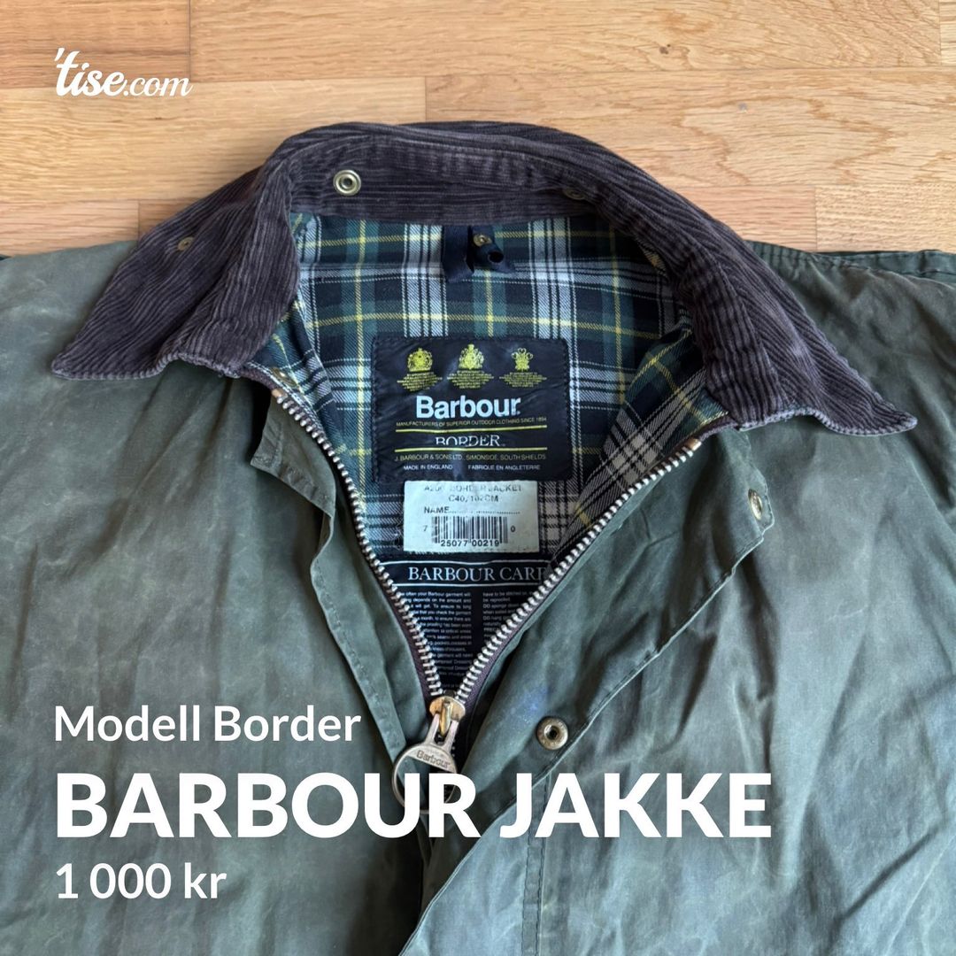 Barbour jakke on sale