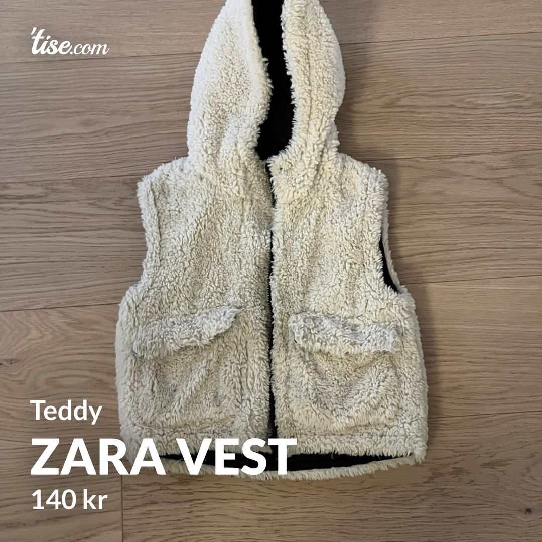 zara teddy vest