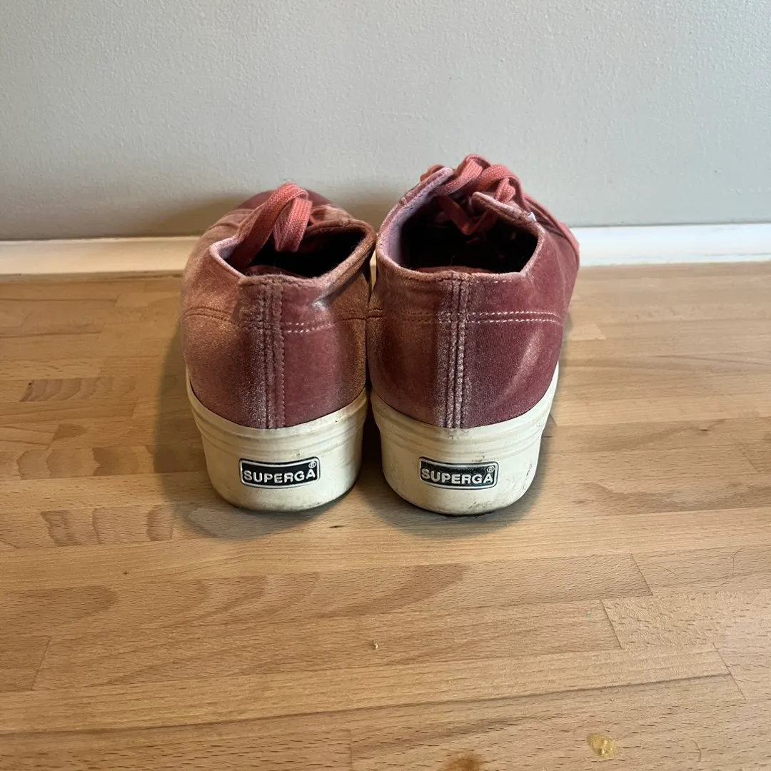 Superga rosa outlet fløyel