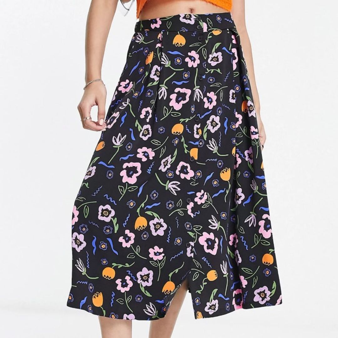 Monki midi skirt Tise