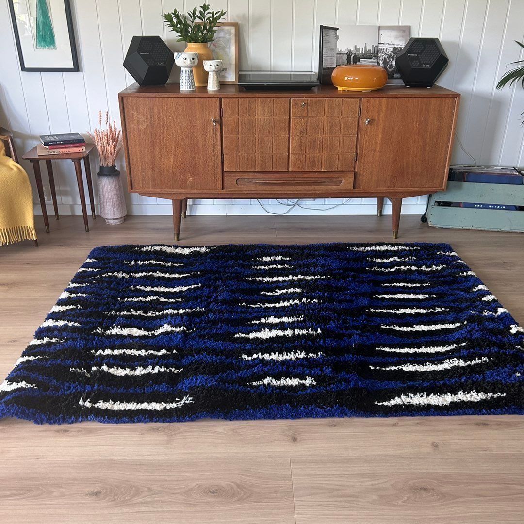 bullerremsa ikea BULLERREMSA ブッレレムサ シャギーラグ, ブルー